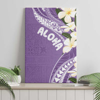 Aloha Hawaii Festive Canvas Wall Art Frangipani Lace Classic - Lavender