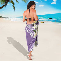 Aloha Hawaii Festive Sarong Frangipani Lace Classic - Lavender