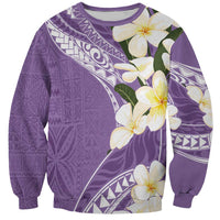 Aloha Hawaii Festive Sweatshirt Frangipani Lace Classic - Lavender LT7 Unisex Lavender - Polynesian Pride