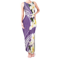 Aloha Hawaii Festive Tank Maxi Dress Frangipani Lace Classic - Lavender