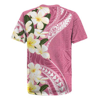 Aloha Hawaii Festive Rugby Jersey Frangipani Lace Classic - Rosy