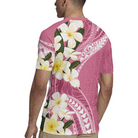 Aloha Hawaii Festive Rugby Jersey Frangipani Lace Classic - Rosy