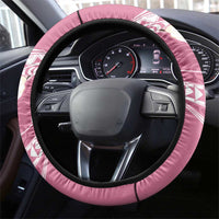Aloha Hawaii Festive Steering Wheel Cover Frangipani Lace Classic - Rosy