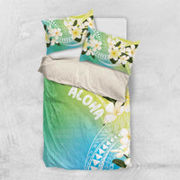 Aloha Hawaii Festive Bedding Set Frangipani Lace Classic - Summer Vibes