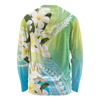 Aloha Hawaii Festive Long Sleeve Shirt Frangipani Lace Classic - Summer Vibes LT7 - Polynesian Pride