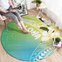Aloha Hawaii Festive Round Carpet Frangipani Lace Classic - Summer Vibes LT7 - Polynesian Pride