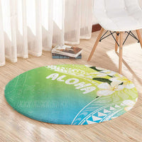 Aloha Hawaii Festive Round Carpet Frangipani Lace Classic - Summer Vibes LT7 - Polynesian Pride