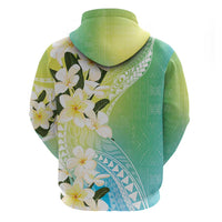 Aloha Hawaii Festive Zip Hoodie Frangipani Lace Classic - Summer Vibes LT7 - Polynesian Pride