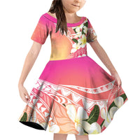 Aloha Hawaii Festive Family Matching Off Shoulder Short Dress and Hawaiian Shirt Frangipani Lace Classic - Spring Vibes