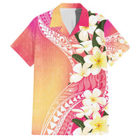 Aloha Hawaii Festive Family Matching Off Shoulder Short Dress and Hawaiian Shirt Frangipani Lace Classic - Spring Vibes