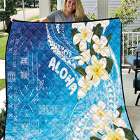 Aloha Hawaii Festive Quilt Frangipani Lace Classic - Oceanic LT7 Navy - Polynesian Pride