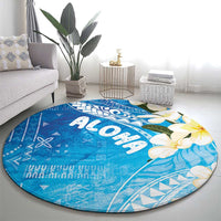Aloha Hawaii Festive Round Carpet Frangipani Lace Classic - Oceanic LT7 - Polynesian Pride