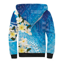 Aloha Hawaii Festive Sherpa Hoodie Frangipani Lace Classic - Oceanic