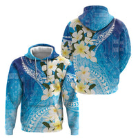 Aloha Hawaii Festive Zip Hoodie Frangipani Lace Classic - Oceanic LT7 - Polynesian Pride