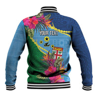 Personalized Malampa Fiji Day Together We Grow Baseball Jacket Special Tapa Mix - Polynesian Pride