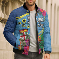 Personalized Malampa Fiji Day Together We Grow Bomber Puffer Jacket Special Tapa Mix - Polynesian Pride