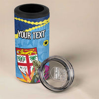 Personalized Malampa Fiji Day Together We Grow 4 in 1 Can Cooler Tumbler Special Tapa Mix - Polynesian Pride