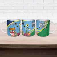 Personalized Malampa Fiji Day Together We Grow Ceramic Mug Special Tapa Mix - Polynesian Pride