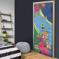 Personalized Malampa Fiji Day Together We Grow Door Cover Special Tapa Mix - Polynesian Pride