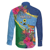 Personalized Malampa Fiji Day Together We Grow Family Matching Long Sleeve Bodycon Dress and Hawaiian Shirt Special Tapa Mix - Polynesian Pride