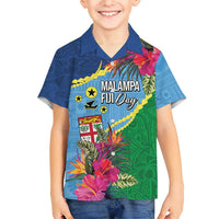 Personalized Malampa Fiji Day Together We Grow Family Matching Short Sleeve Bodycon Dress and Hawaiian Shirt Special Tapa Mix - Polynesian Pride