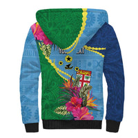 Personalized Malampa Fiji Day Together We Grow Sherpa Hoodie Special Tapa Mix - Polynesian Pride