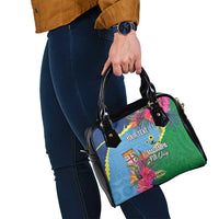 Personalized Malampa Fiji Day Together We Grow Shoulder Handbag Special Tapa Mix LT7 - Polynesian Pride