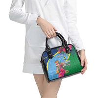 Personalized Malampa Fiji Day Together We Grow Shoulder Handbag Special Tapa Mix LT7 - Polynesian Pride