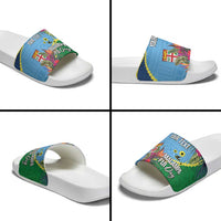 Personalized Malampa Fiji Day Together We Grow Slide Sandals Special Tapa Mix - Polynesian Pride