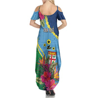 Personalized Malampa Fiji Day Together We Grow Summer Maxi Dress Special Tapa Mix - Polynesian Pride