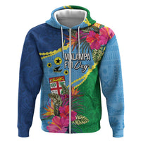 Personalized Malampa Fiji Day Together We Grow Zip Hoodie Special Tapa Mix - Polynesian Pride
