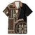 Samoa Siapo Motif Family Matching Puletasi Dress and Hawaiian Shirt Classic Style - Black Ver LT7 Dad's Shirt - Short Sleeve Black - Polynesian Pride