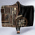 Samoa Siapo Motif Hooded Blanket Classic Style - Black Ver LT7 - Polynesian Pride