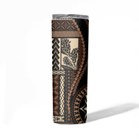 Samoa Siapo Motif Skinny Tumbler Classic Style - Black Ver