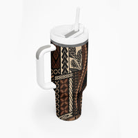 Samoa Siapo Motif Tumbler With Handle Classic Style - Black Ver