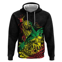 Personalised Reggae Jawaiian Festive Zip Hoodie Mix Polynesian LT7 Pullover Hoodie Reggae - Polynesian Pride