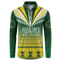 Cook Islands Rugby Custom Button Sweatshirt Kuki Avaiki - Polynesian Pride