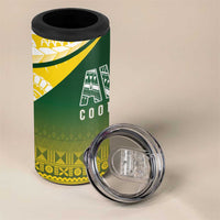 Cook Islands Rugby 4 in 1 Can Cooler Tumbler Kuki Avaiki - Polynesian Pride