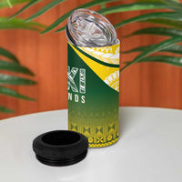 Cook Islands Rugby 4 in 1 Can Cooler Tumbler Kuki Avaiki - Polynesian Pride