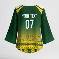 Cook Islands Rugby Custom Kimono Sleeve Blouse Kuki Avaiki - Polynesian Pride