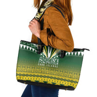Cook Islands Rugby Leather Tote Bag Kuki Avaiki - Polynesian Pride