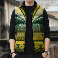 Cook Islands Rugby Custom Sleeveless Puffer Jacket Kuki Avaiki - Polynesian Pride