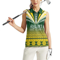 Cook Islands Rugby Custom Women Sleeveless Polo Shirt Kuki Avaiki - Polynesian Pride