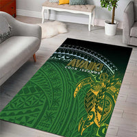 Cook Islands Rugby Kuki Avaiki Area Rug Tribal Turtle LT7 - Polynesian Pride