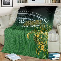 Cook Islands Rugby Kuki Avaiki Blanket Tribal Turtle - Polynesian Pride