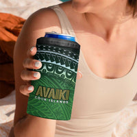 Cook Islands Rugby Kuki Avaiki 4 in 1 Can Cooler Tumbler Tribal Turtle LT7 - Polynesian Pride