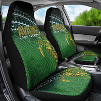 Cook Islands Rugby Kuki Avaiki Car Seat Cover Tribal Turtle - Polynesian Pride