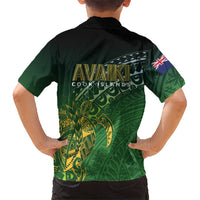 Cook Islands Rugby Kuki Avaiki Family Matching Puletasi and Hawaiian Shirt Tribal Turtle LT7 - Polynesian Pride
