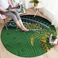 Cook Islands Rugby Kuki Avaiki Round Carpet Tribal Turtle LT7 - Polynesian Pride