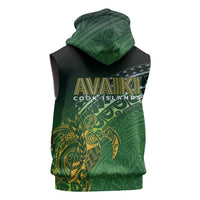 Cook Islands Rugby Kuki Avaiki Sleeveless Zip Hoodie Tribal Turtle LT7 - Polynesian Pride